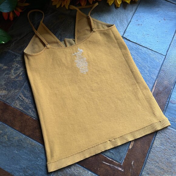 Free People “Intimately” Camisole Top in Gold/Mustard - Picture 7 of 9